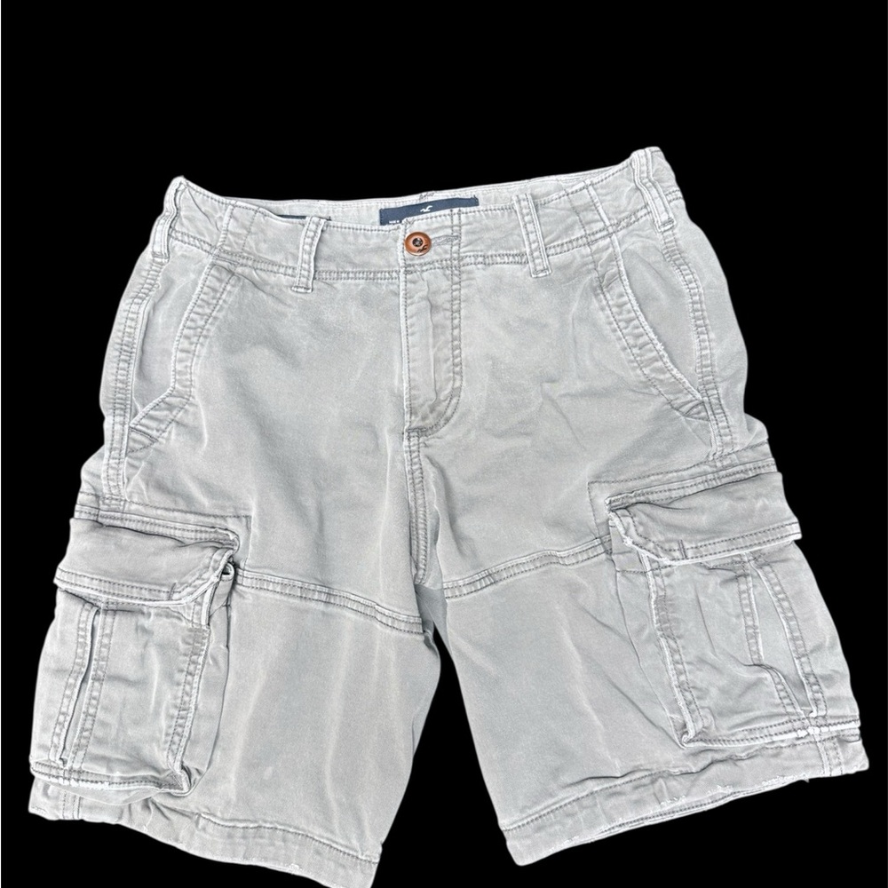 Hollister Light Gray Classic Cargo Shorts